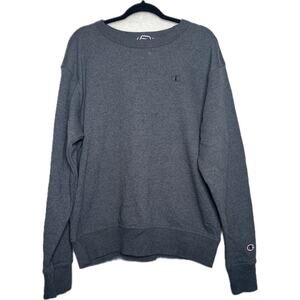 CHAMPION‎ Powerblend Fleece Crew Neck Sweatshirt Mens M Embroidered Heavy Weight